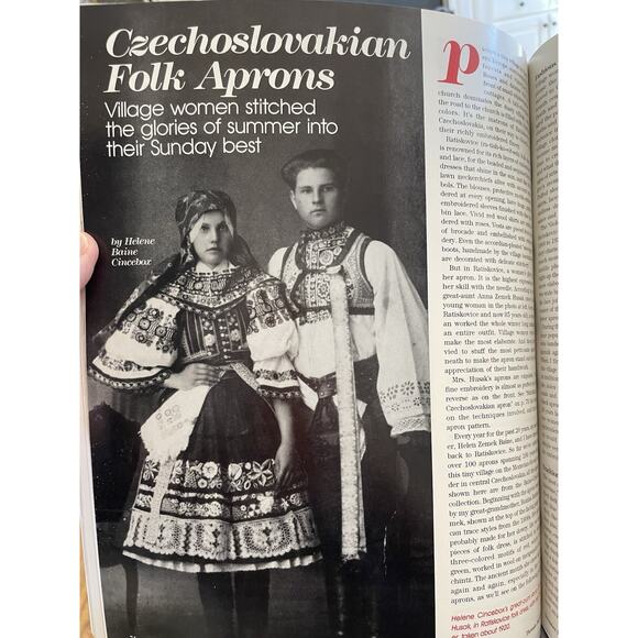 VTG. Threads Magazine Dec 1990 Embroidery Czech Apron Knitting Sewing Needlework - Picture 7 of 9